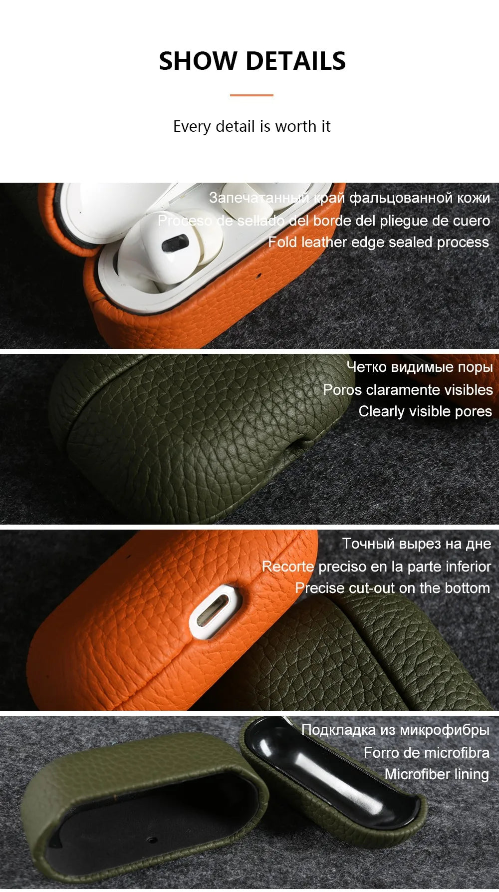 Genuine Leather AirPods Case