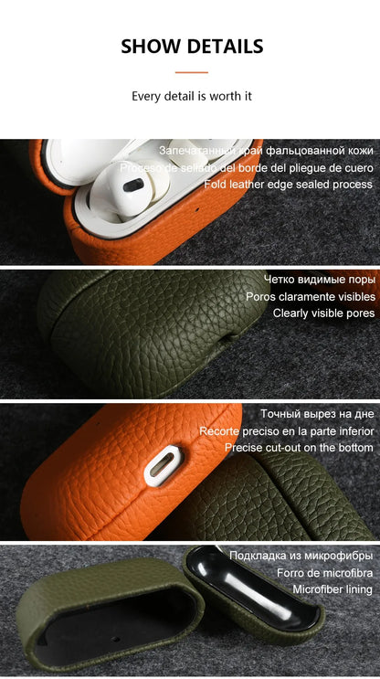 Genuine Leather AirPods Case
