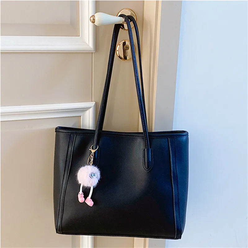 Solid Color Casual Tote Purse for Daily Use