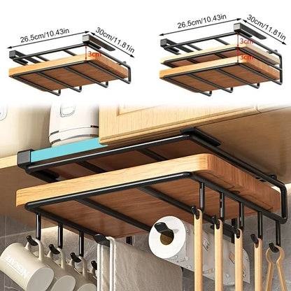 Under Cabinet Kitchen Organizer Rack