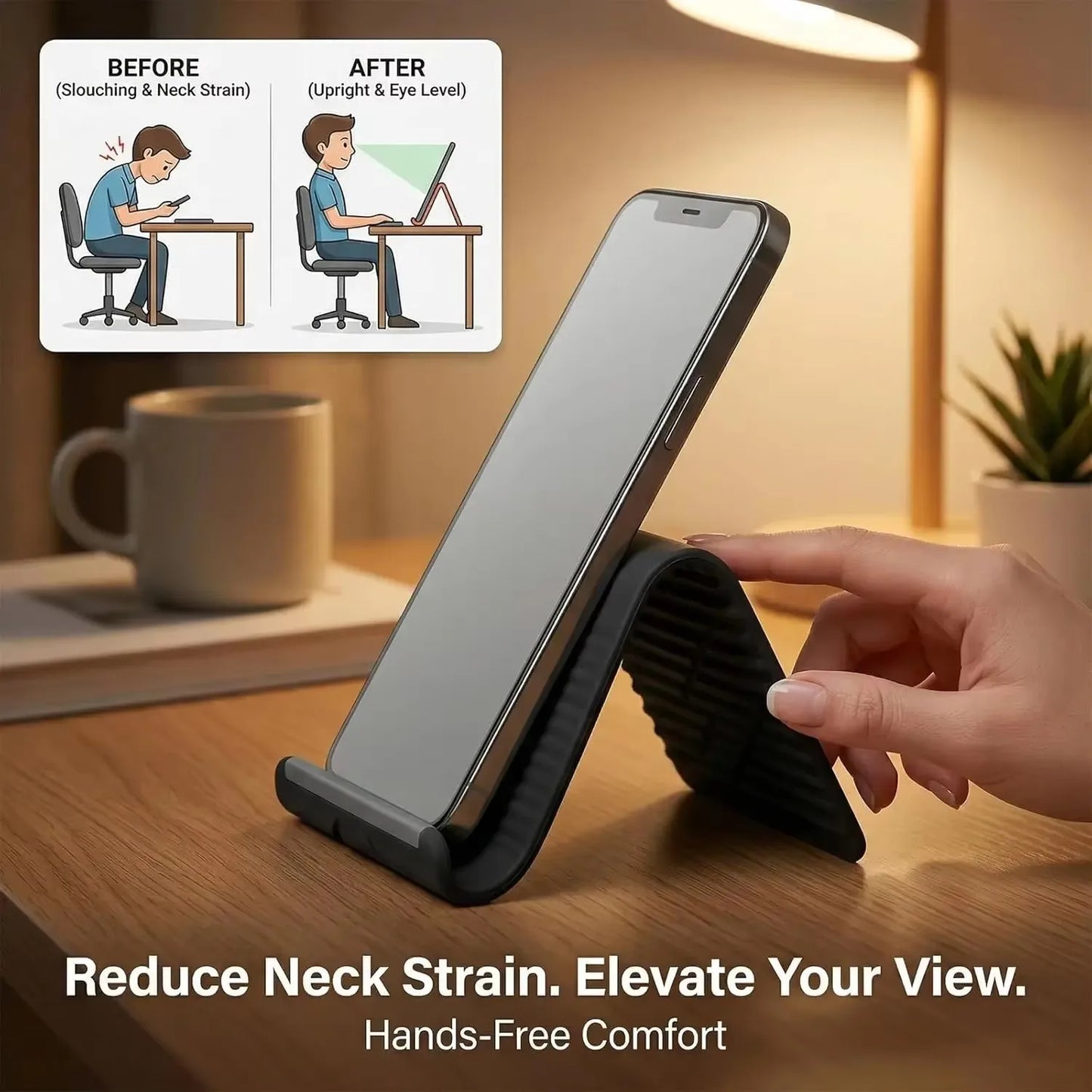 Flexible Foldable Silicone Device Stand