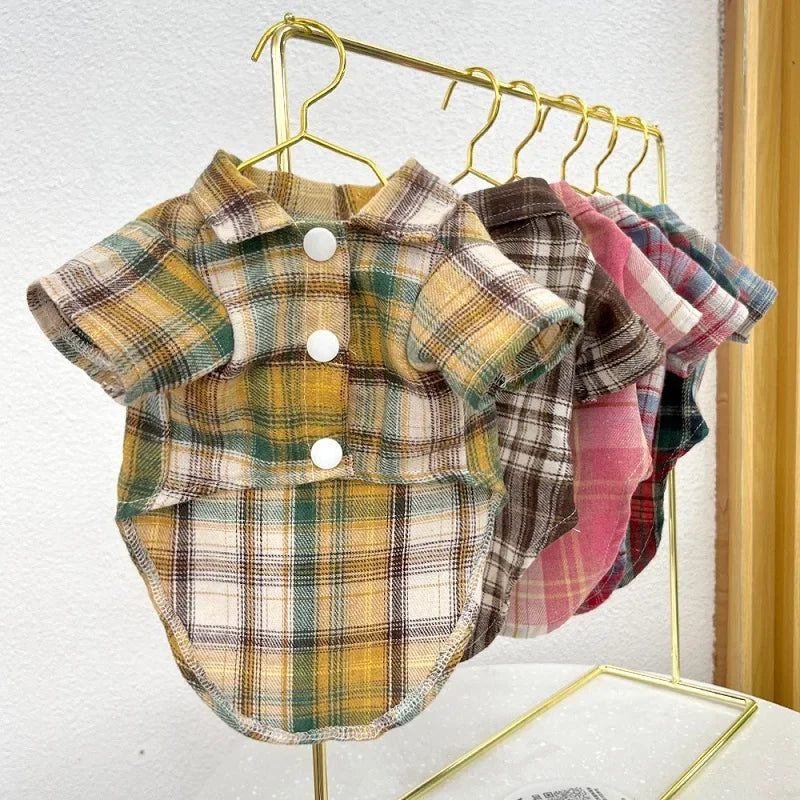 Classic Plaid Dog Shirt