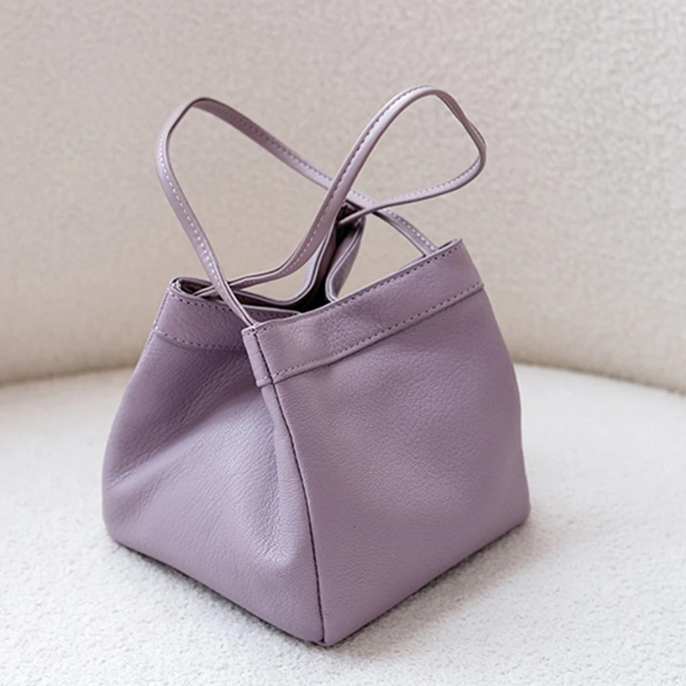 Custom Name Suede Leather Shoulder Bag with Top Handle