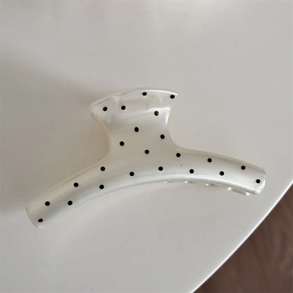 Large Black Wave Dot Hair Claw Clip