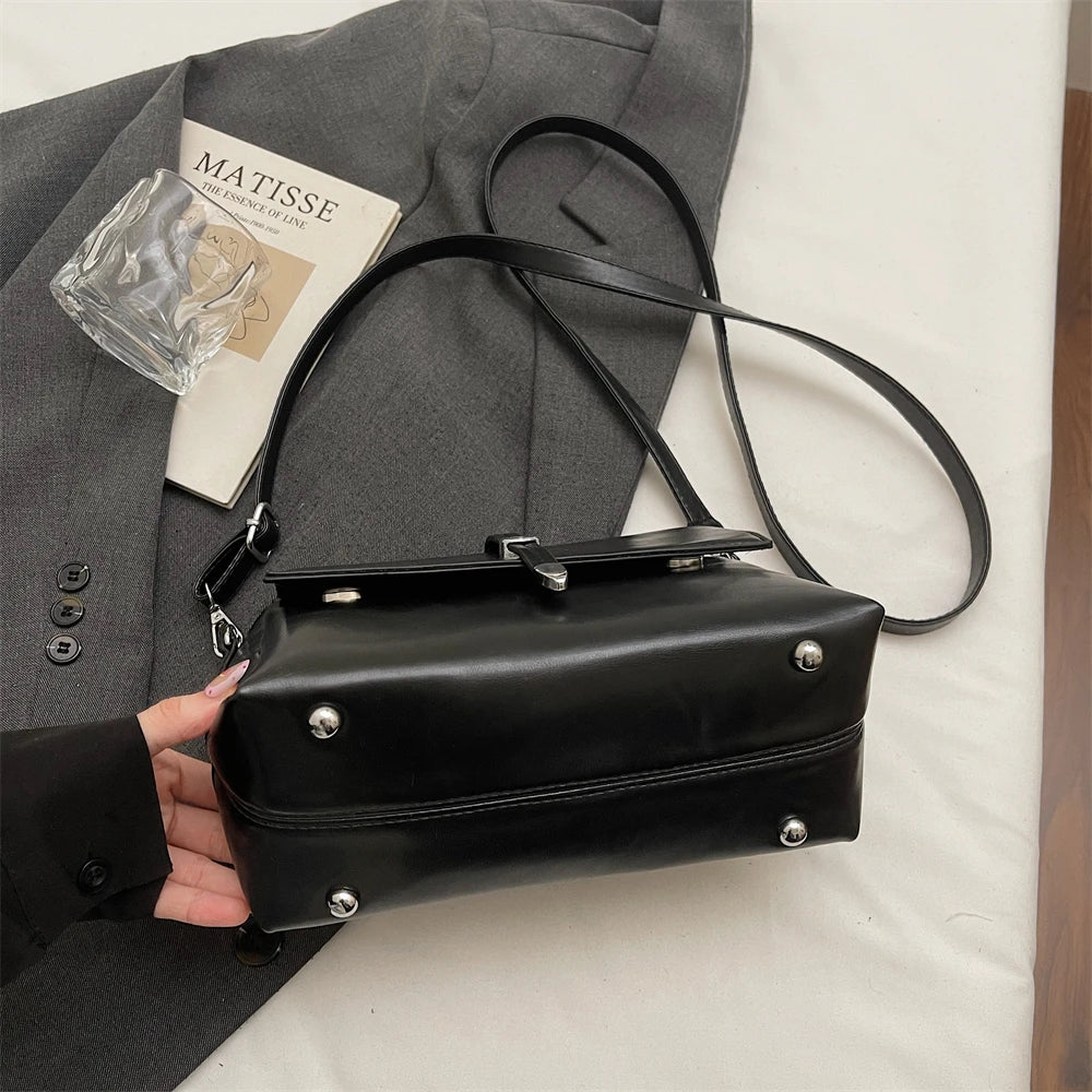 Vintage Flap Crossbody Satchel Bag