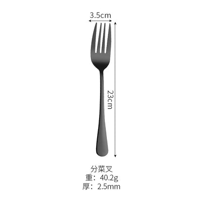 Black Stainless Steel Cutlery Set