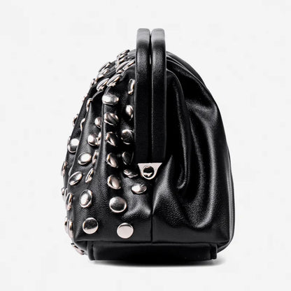 Studded Shell Evening Clutch Bag