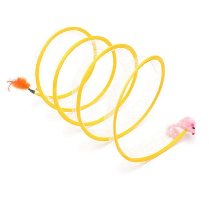 S Shape Foldable Cat Tunnel with Crinkle Balls