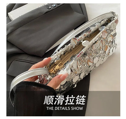 Sequin Evening Shoulder Bag