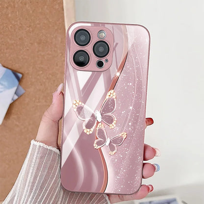 iPhone Case Minimal Tempered Glass Red