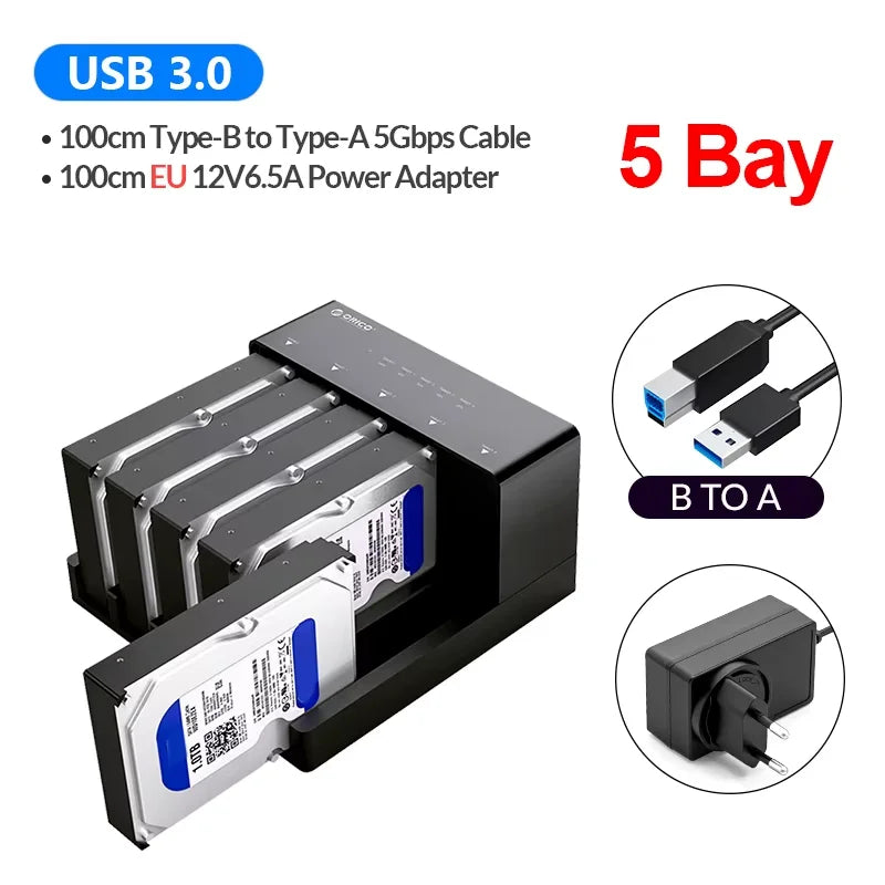 ORICO 5-Bay USB 3.0 HDD & SSD Docking Station