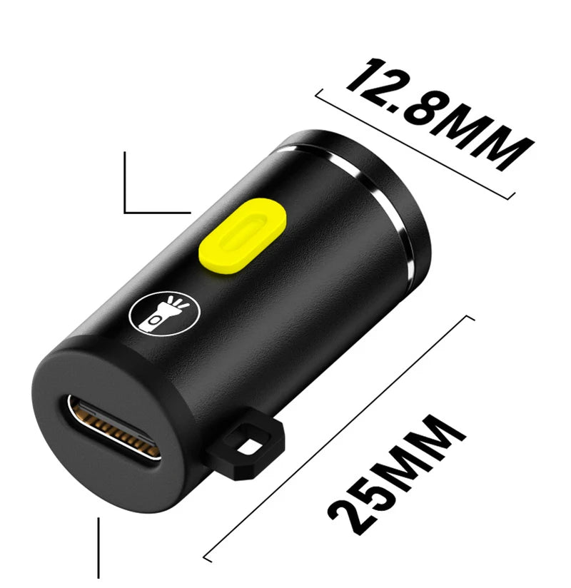 Mini USB-C LED Keychain Flashlight