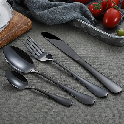 Black Stainless Steel Cutlery Set