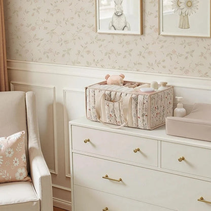 Floral Baby Diaper Tote Bag