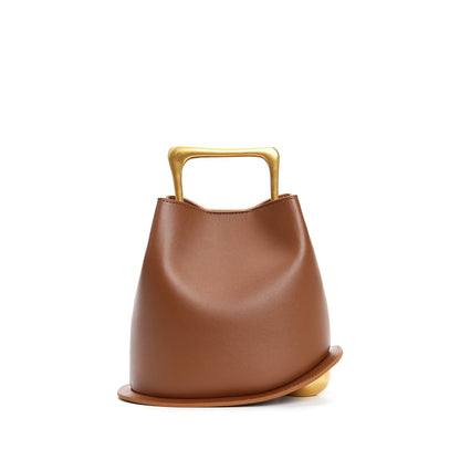 Jimmy Maple Genuine Cow Leather Bucket Handbag