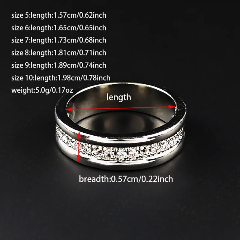 Cubic Zirconia Eternity Band Ring