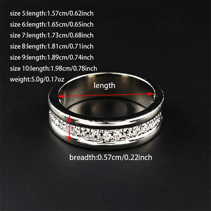 Cubic Zirconia Eternity Band Ring