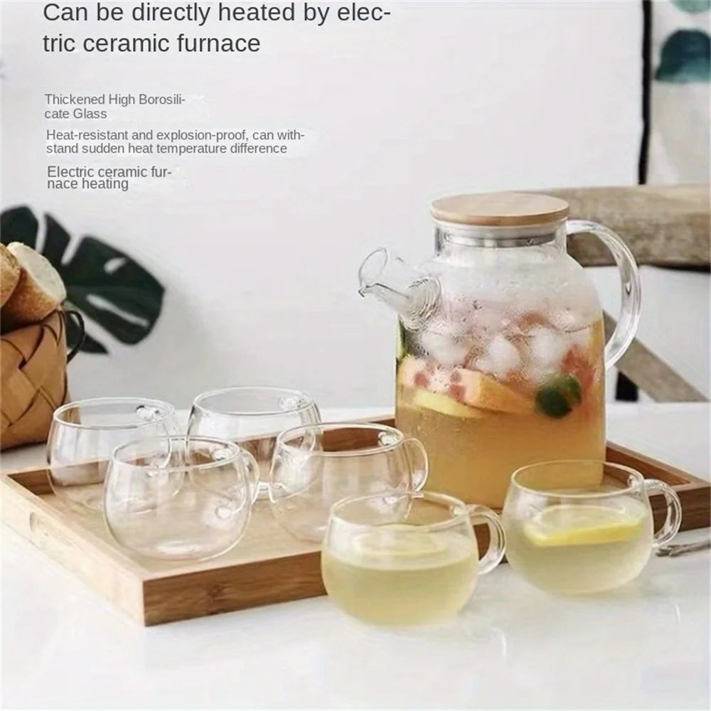 Large Capacity Heat-Resistant Glass Teapot