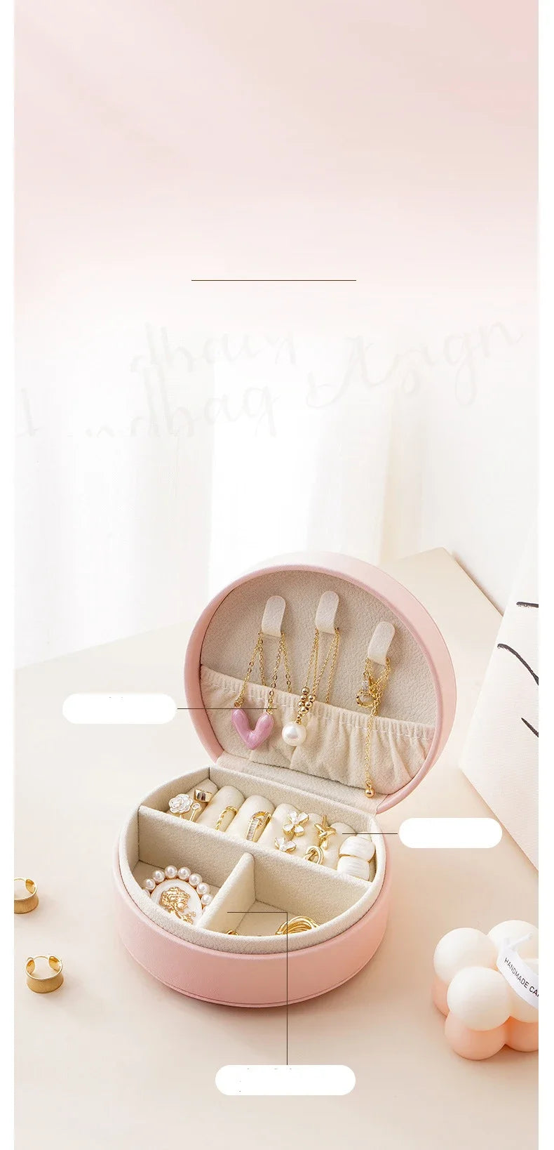 Mini Travel Jewelry Organizer Case