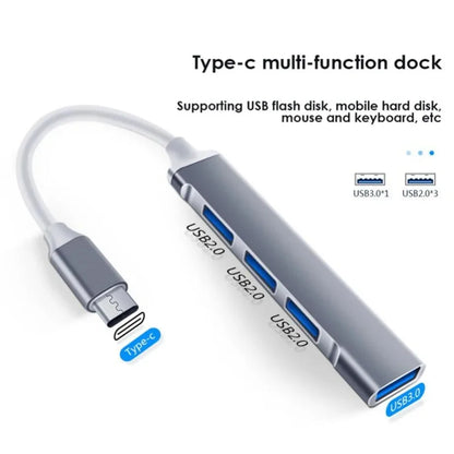 4-Port USB & USB-C Hub Adapter