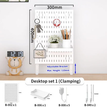 Adjustable Desktop Pegboard Organizer