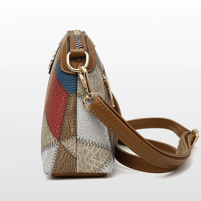 Geometric Patchwork Crossbody Bag