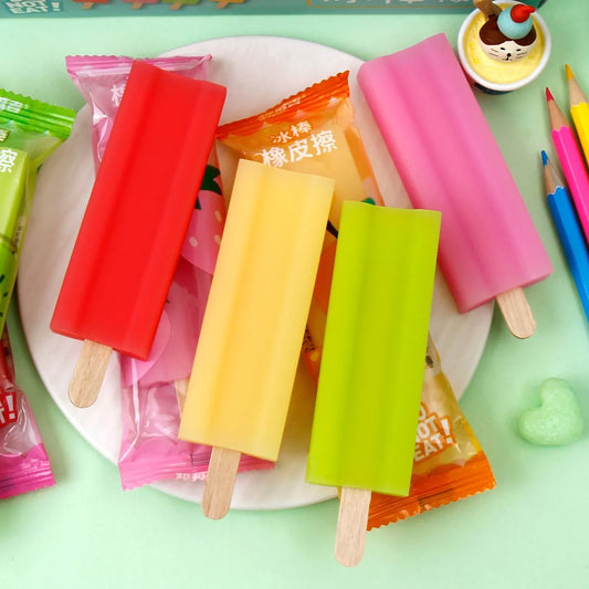 Fruit Popsicle Novelty Eraser Set