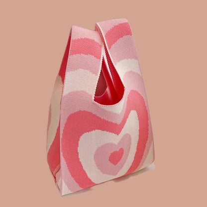 Handmade Knitted Knot Wrist Tote Bag