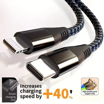 USB-C to Lightning Braided Fast Charging Cable