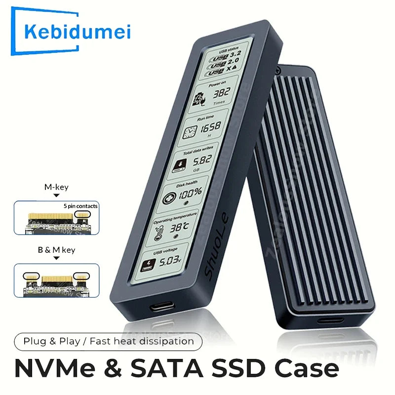 USB 3.2 Gen 2 NVMe & SATA M.2 SSD External Enclosure