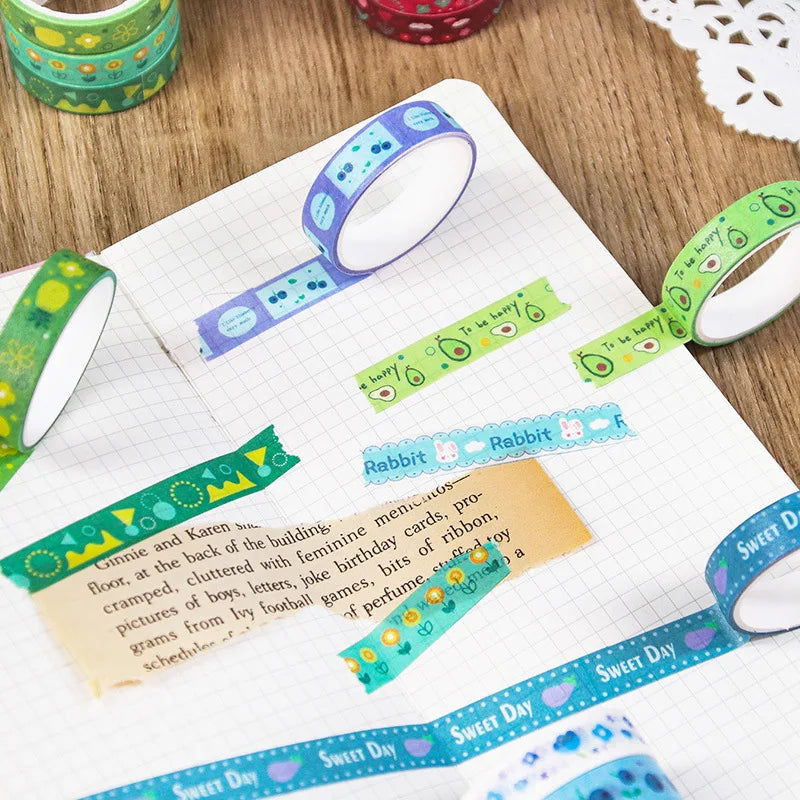 Decorative Masking Tape Rolls for Journaling, Crafts & Gift Wrapping
