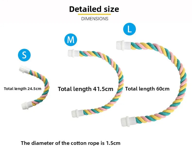 Parrot U-Shaped Cotton Rope Climbing Perch Toy