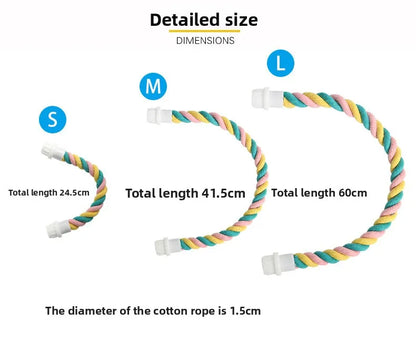 Parrot U-Shaped Cotton Rope Climbing Perch Toy