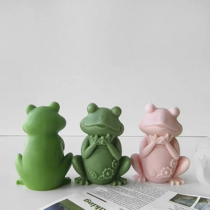 Frog Candle Silicone Mold DIY Gypsum Aromatherapy Candlestick