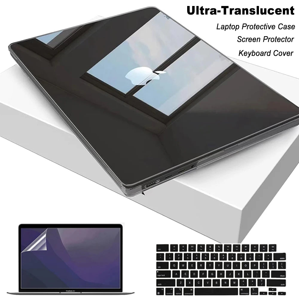 Crystal Clear MacBook Protective Case Set