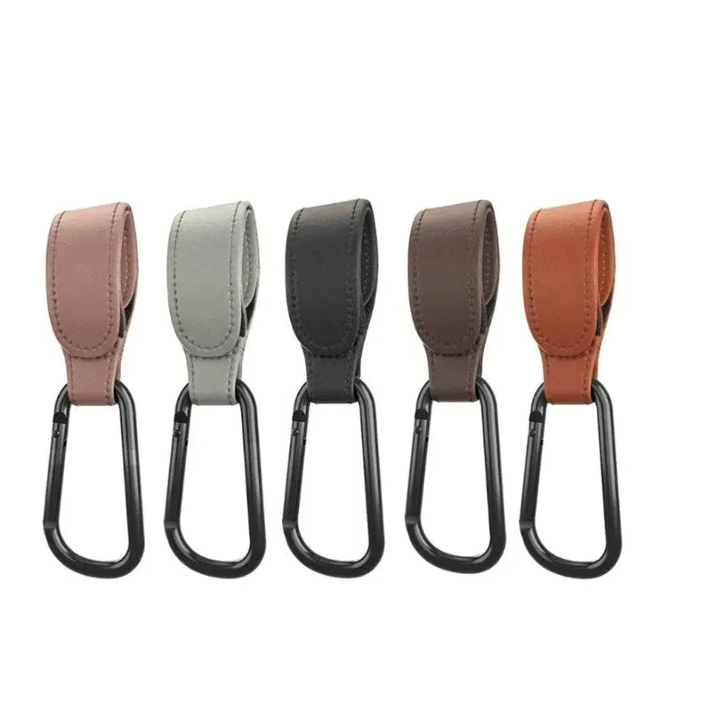Leather Stroller Hook Set