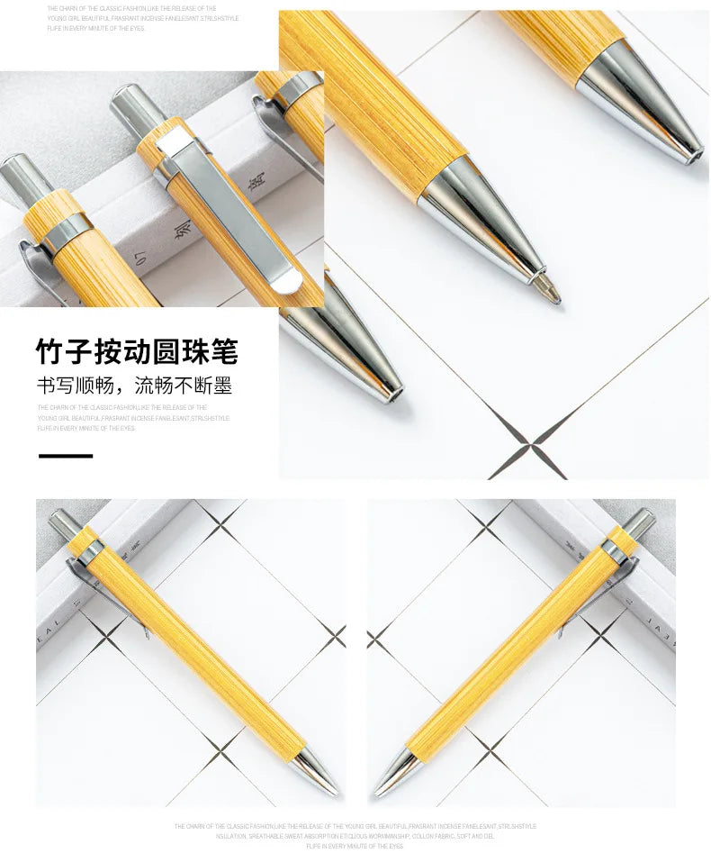 Bamboo Ballpoint Pen Set