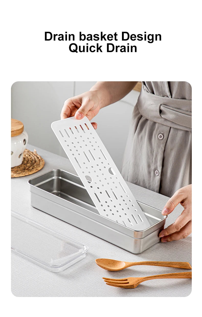 Stainless Steel Tableware Storage Box