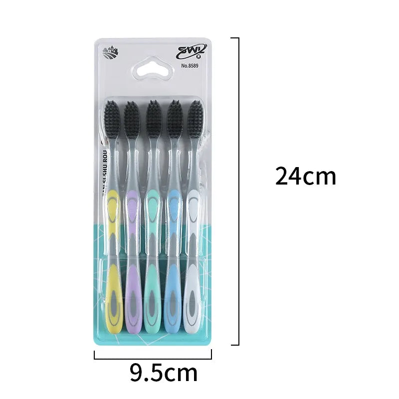 Bamboo Charcoal Soft Toothbrush Set