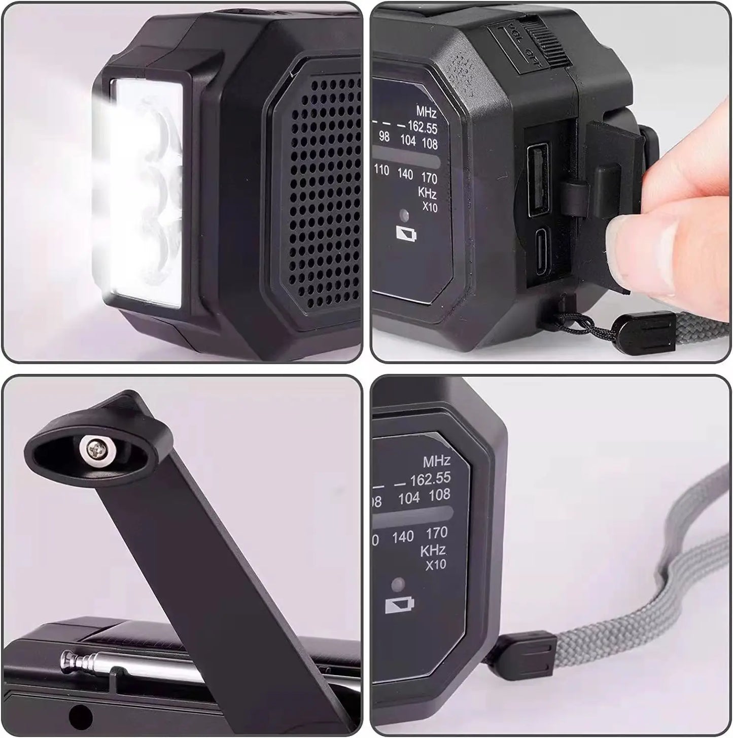 Solar Emergency Radio with Hand Crank & Power Bank