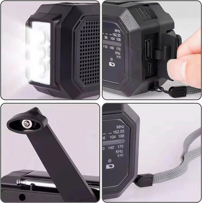 Solar Emergency Radio with Hand Crank & Power Bank