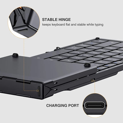 Foldable Bluetooth Keyboard with Numeric Keypad