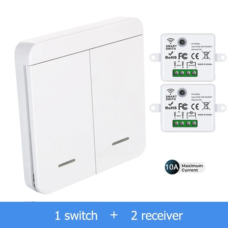 Wireless RF 433MHz Light Switch Relay Receiver