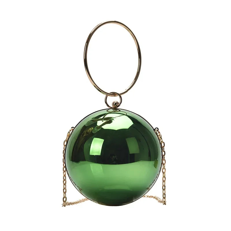 Metallic Sphere Evening Clutch Bag