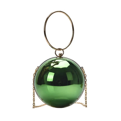 Metallic Sphere Evening Clutch Bag