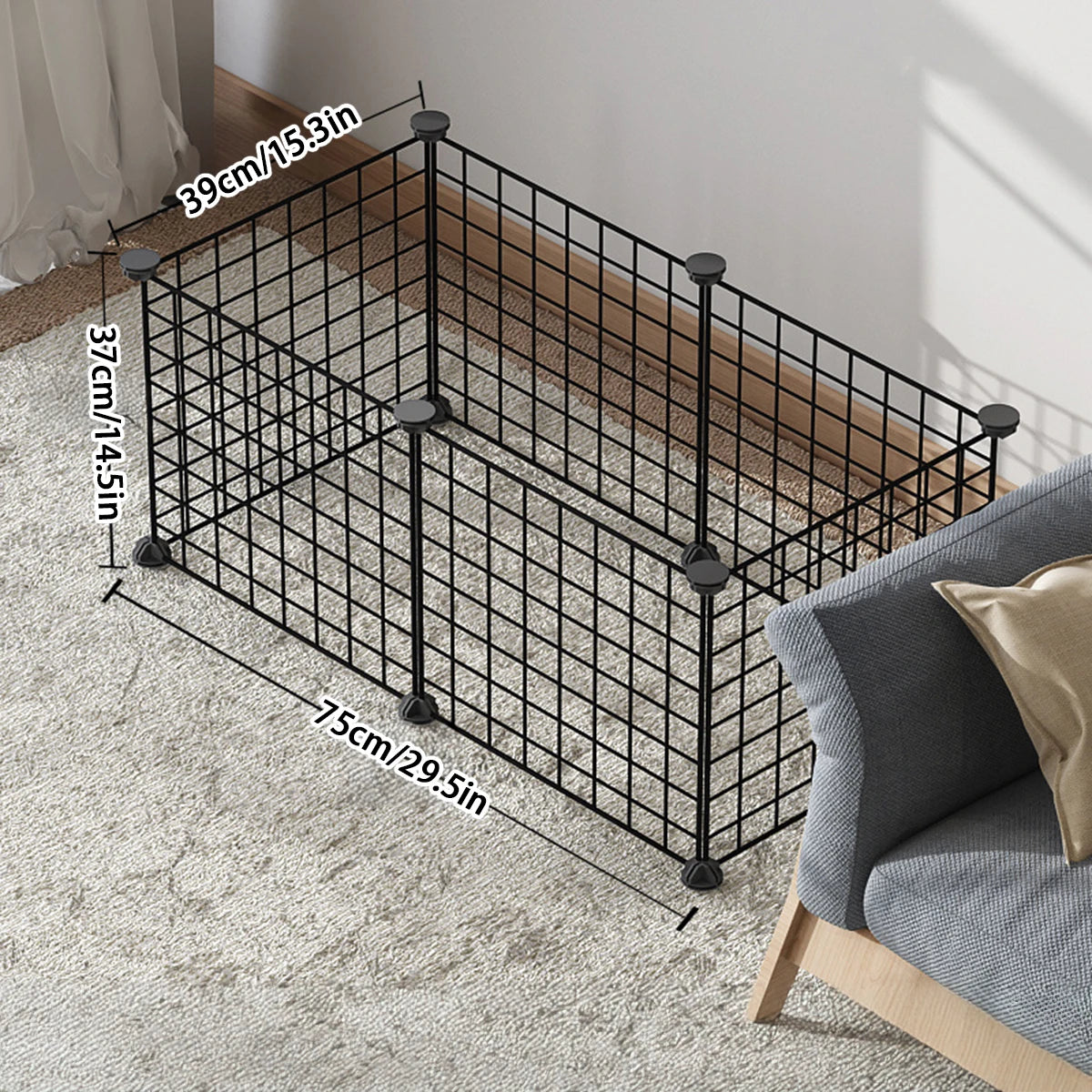 Modular Wire Pet Playpen & Indoor Dog Enclosure