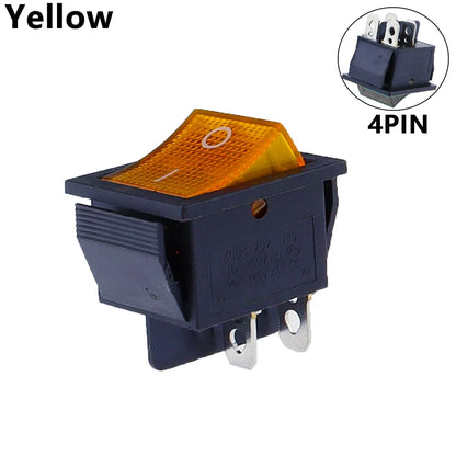 KCD4 Illuminated 4-Pin Rocker Power Switch