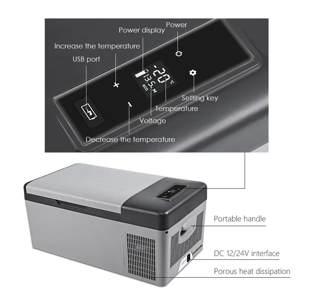 Portable Car Fridge & Compressor Freezer