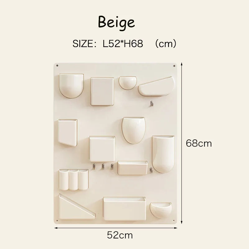 Wall-Mounted Modular Storage Organiser Board