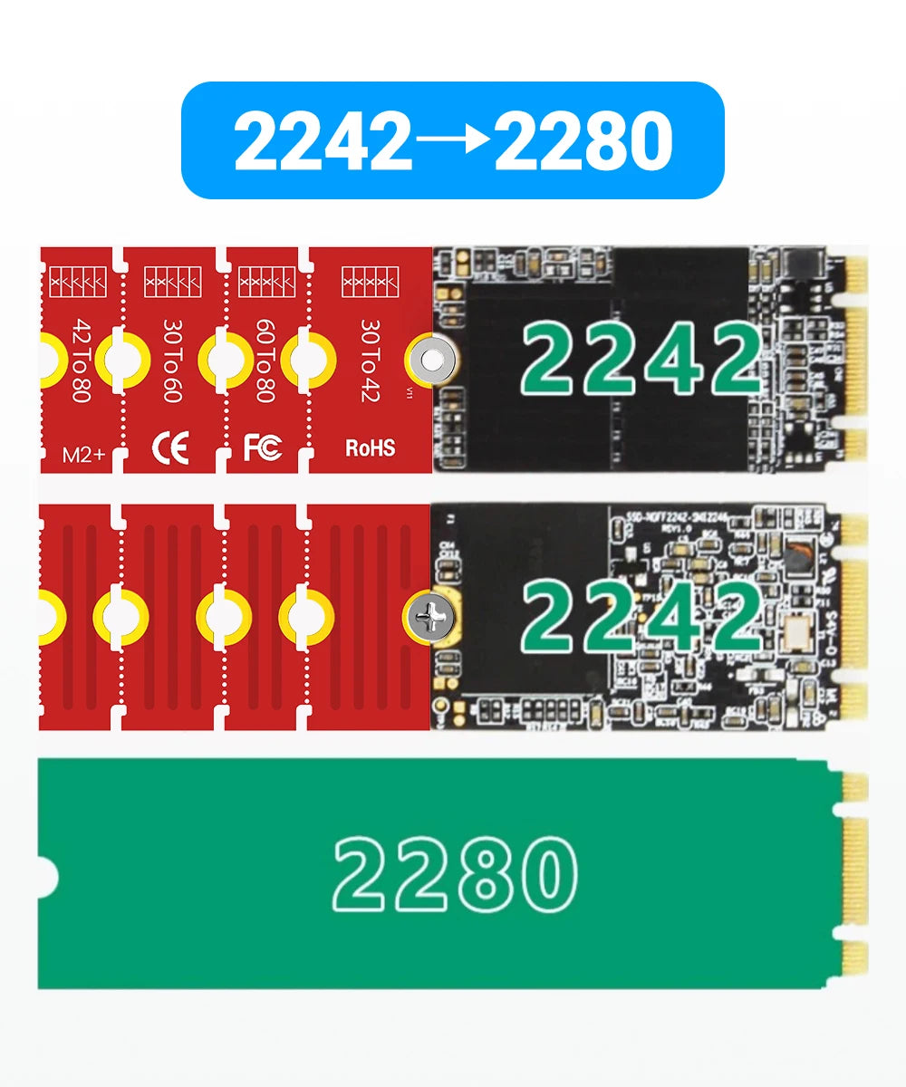 JEYI M.2 NVMe SSD Extension Bracket Adapter